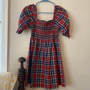 Hill house Athena nap dress red tartan